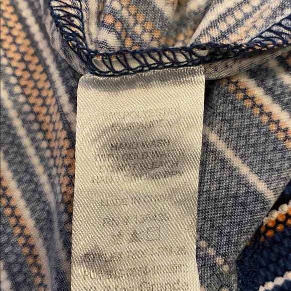 SJS Striped Sleeveless Top - Blue and Brown. Size XL. - Picture 10 of 10